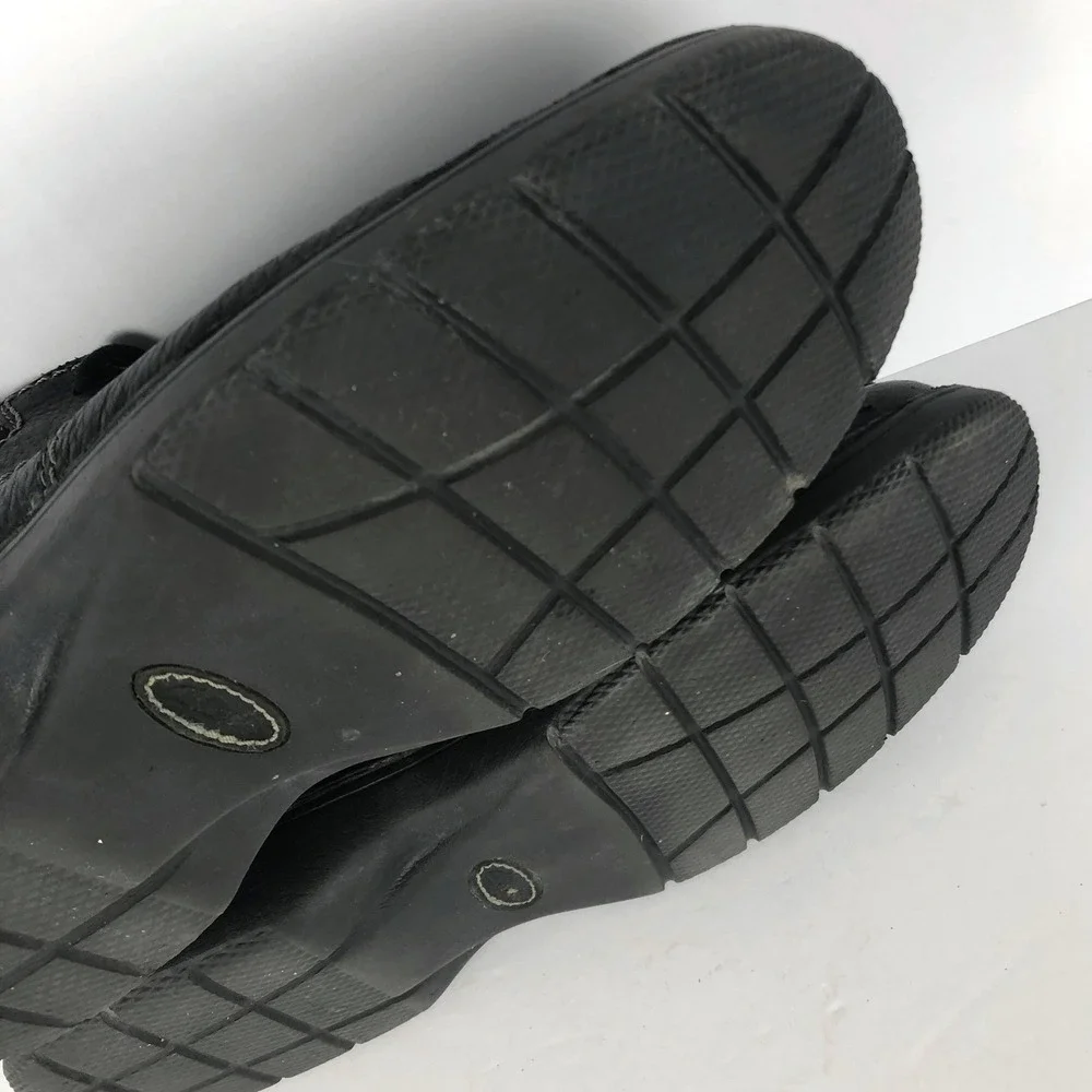 CLARKS Leather Lace Up Ankle Chukka Boots Moc Toe Sz 10.5 M Black Light 63310